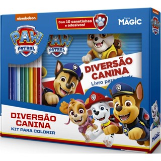 Livro Patrulha Canina - Diversão Canina Kit para Colorir em Oferta na Shopee
