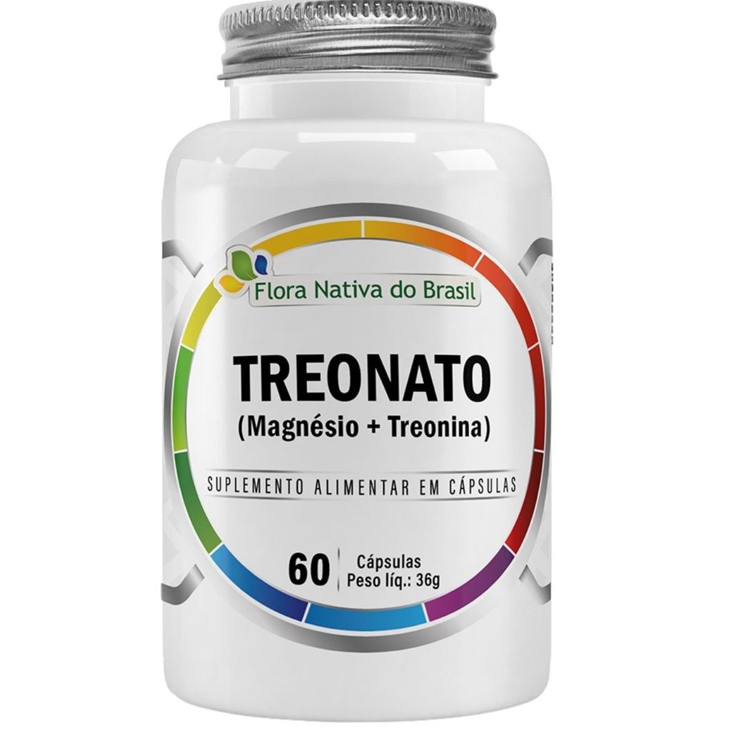 TREONATO (magnésio + treonina) 600MG 60 Cápsulas Flora Nativa