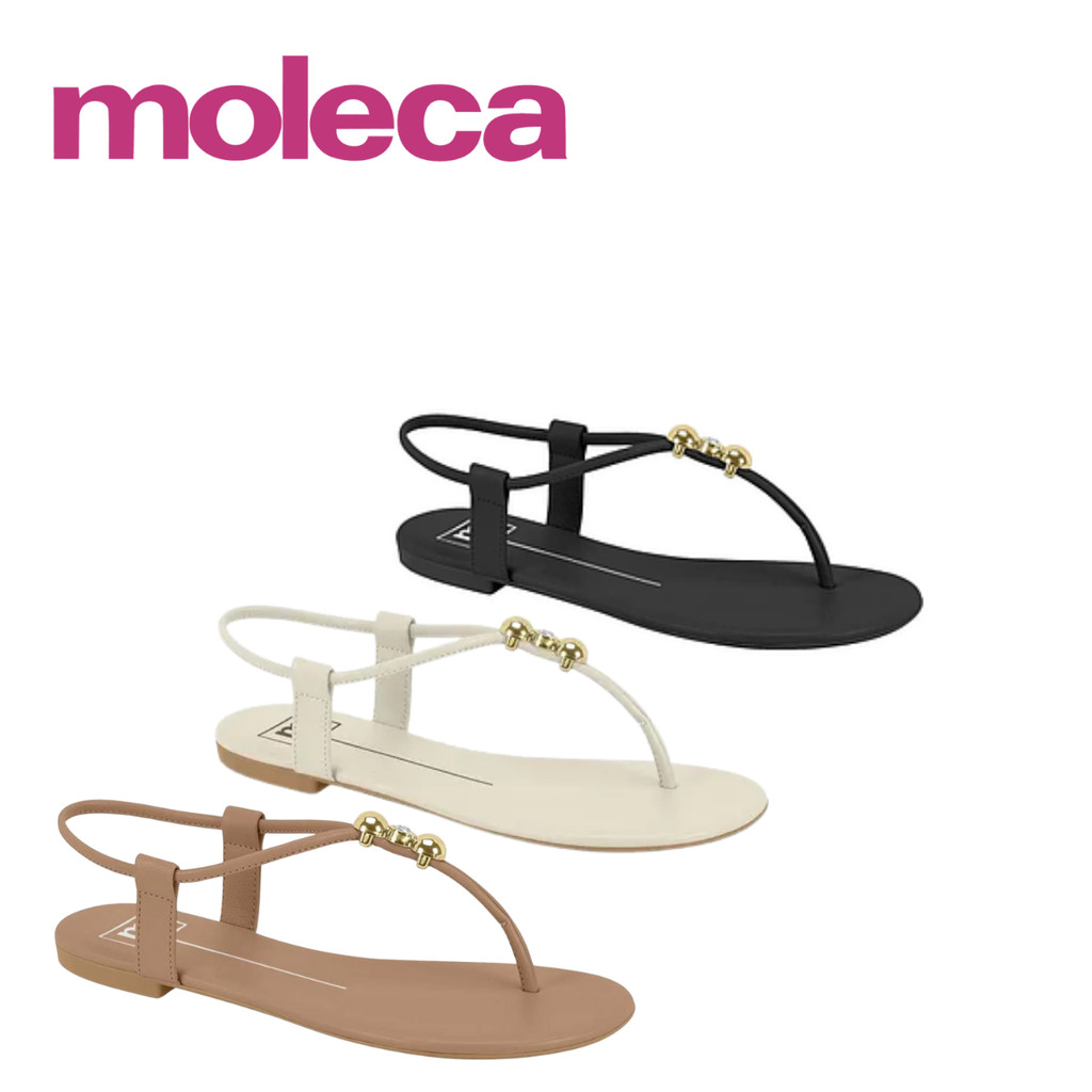 Sandalia Rasteira Feminina Casual Flat Ajustavel Moleca em Oferta na Shopee