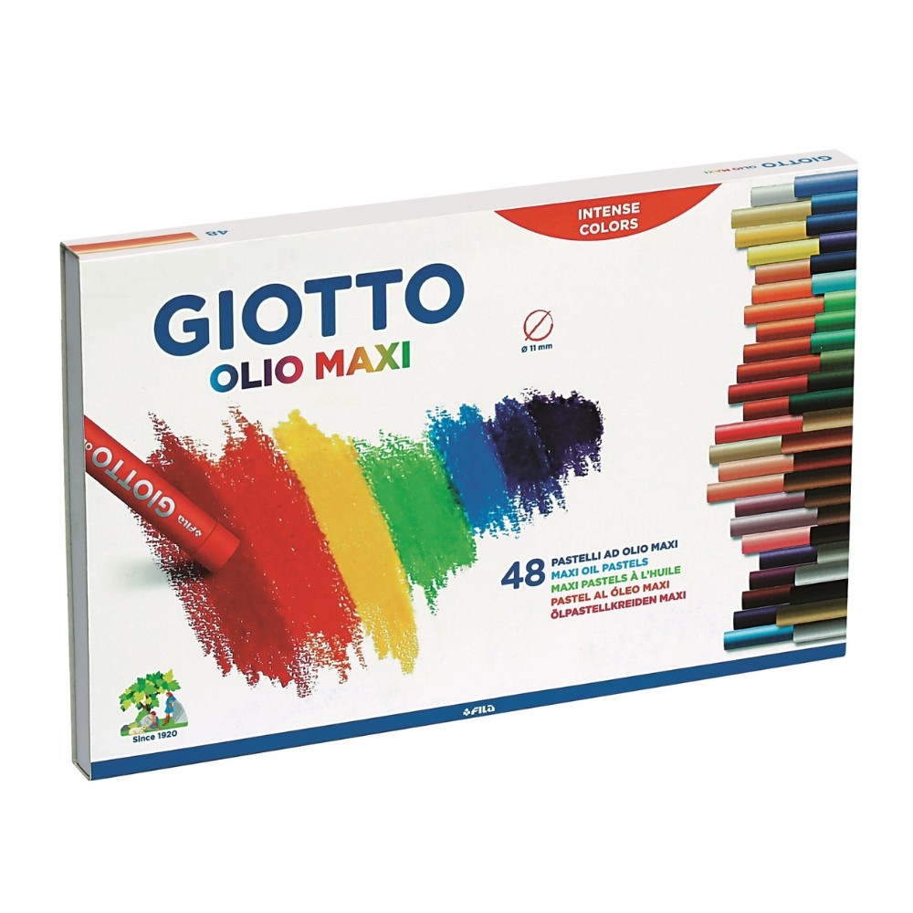 Giz Pastel Oleoso Giotto Olio Maxi Estojo Com 48 Cores em Oferta na Shopee