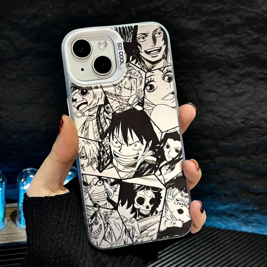 Capinha Luffy preto e branco Anti-impacto Samsung A07 A17 A15 A16 A54 A55 A34 A23 A35 S20 S21 S22 S23 S24 FE ultra S25 em Oferta na Shopee