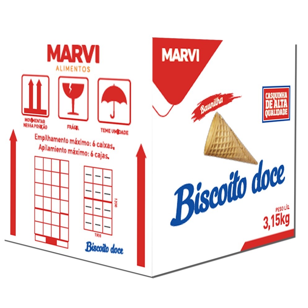 300 Casquinha De Sorvete Ou Cone Trufado Feito De Biscoito