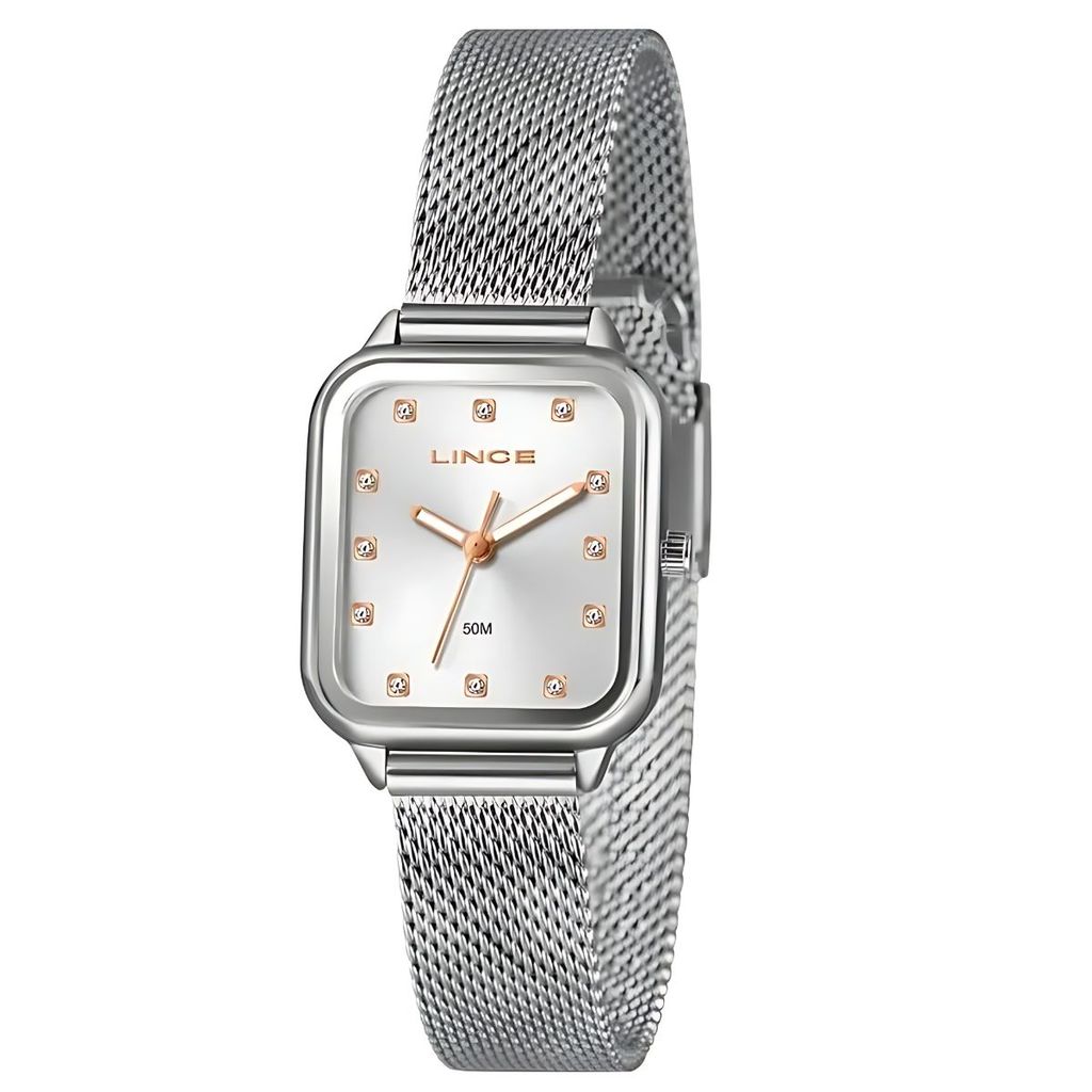 RELÓGIO LINCE FEMININO PRATEADO ESTEIRA LQMH253L26 S1SX