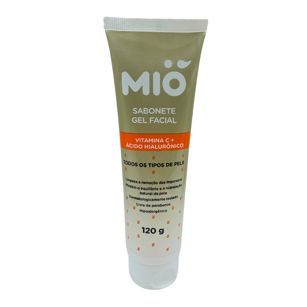 Sabonete Gel Facial Mió Vitamina C e Ácido Hialurônico Todos os Tipos de Pele 12g