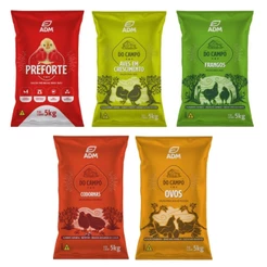 Ração Natural Adm Presence Para Toda Fase, Preforte, Aves Em Crescimento, Frango, Ovos De Galinhas, Codornas, Aves