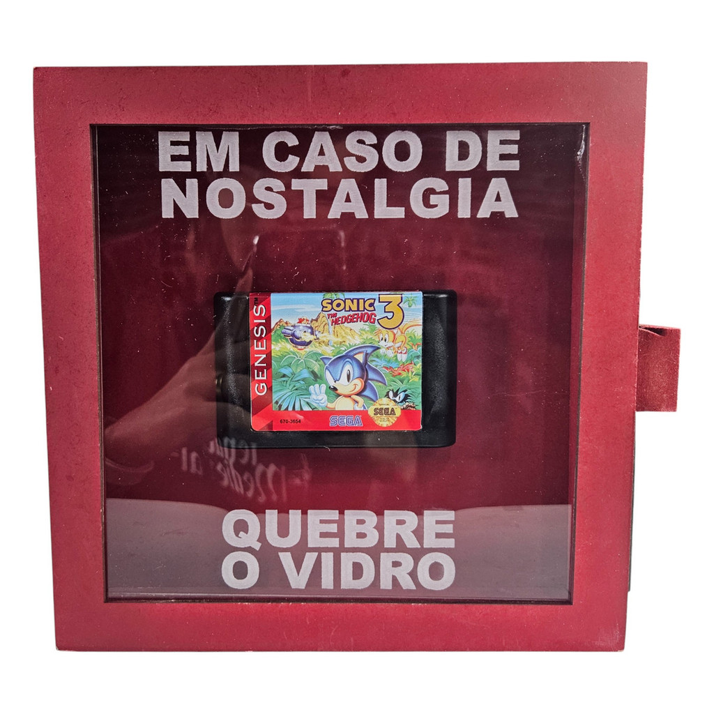 Quadro Snes Cartucho Top Gear 3000 Nostalgia Quebre O Vidro