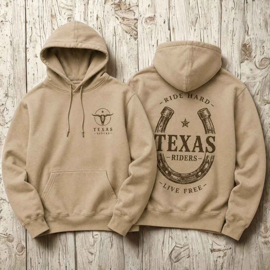 Moletom Canguru Unissex Estampado Texas Country Capuz Flanelado Algodão Blusa Casual Look Inverno
