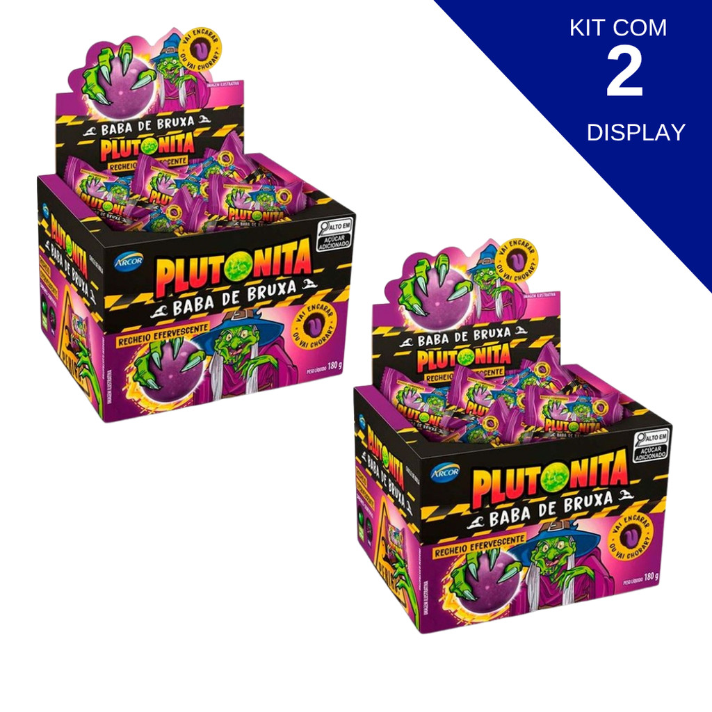 Kit Com 2 Chiclete Plutonita Baba de Bruxa Arcor 180g