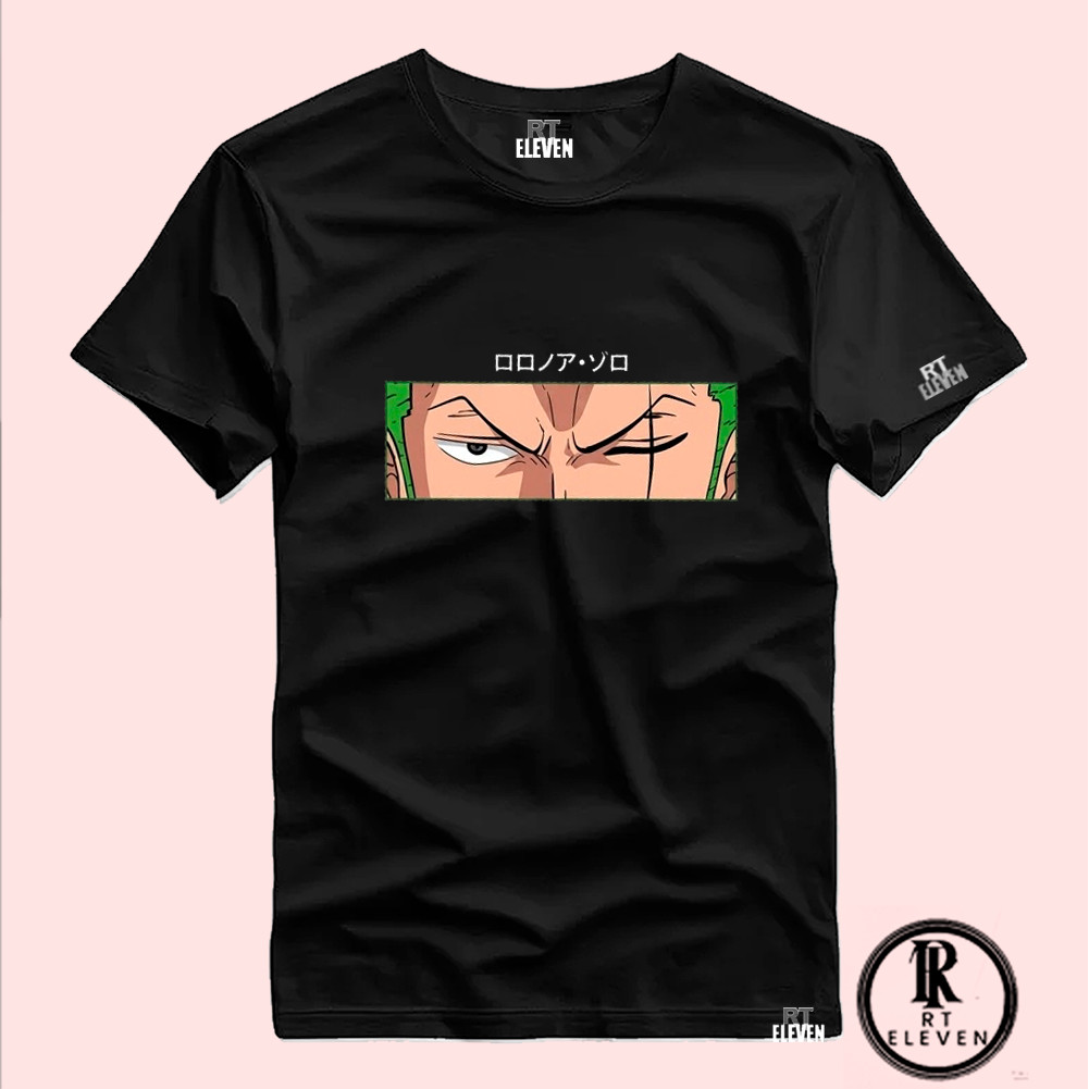 Camiseta Anime Mundo Geek Camiseta Malha Algodão 30.1 Linha Premium Unissex  Anime One Piece Zoro Eyes Envio Rápido