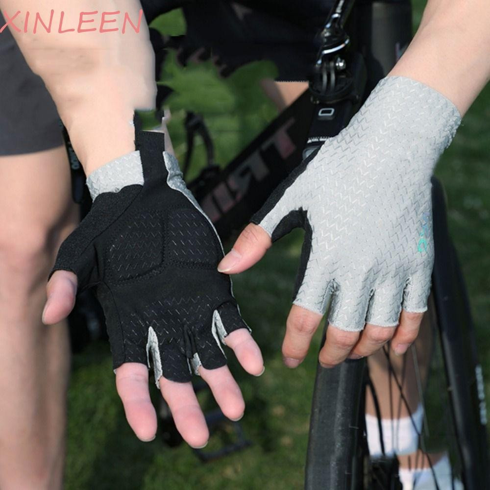 Luvas De Motocicleta XINLEEN , Dedo De Corrida Vintage Resistentes Ao Desgaste Sem Dedos Masculinas Antiderrapantes