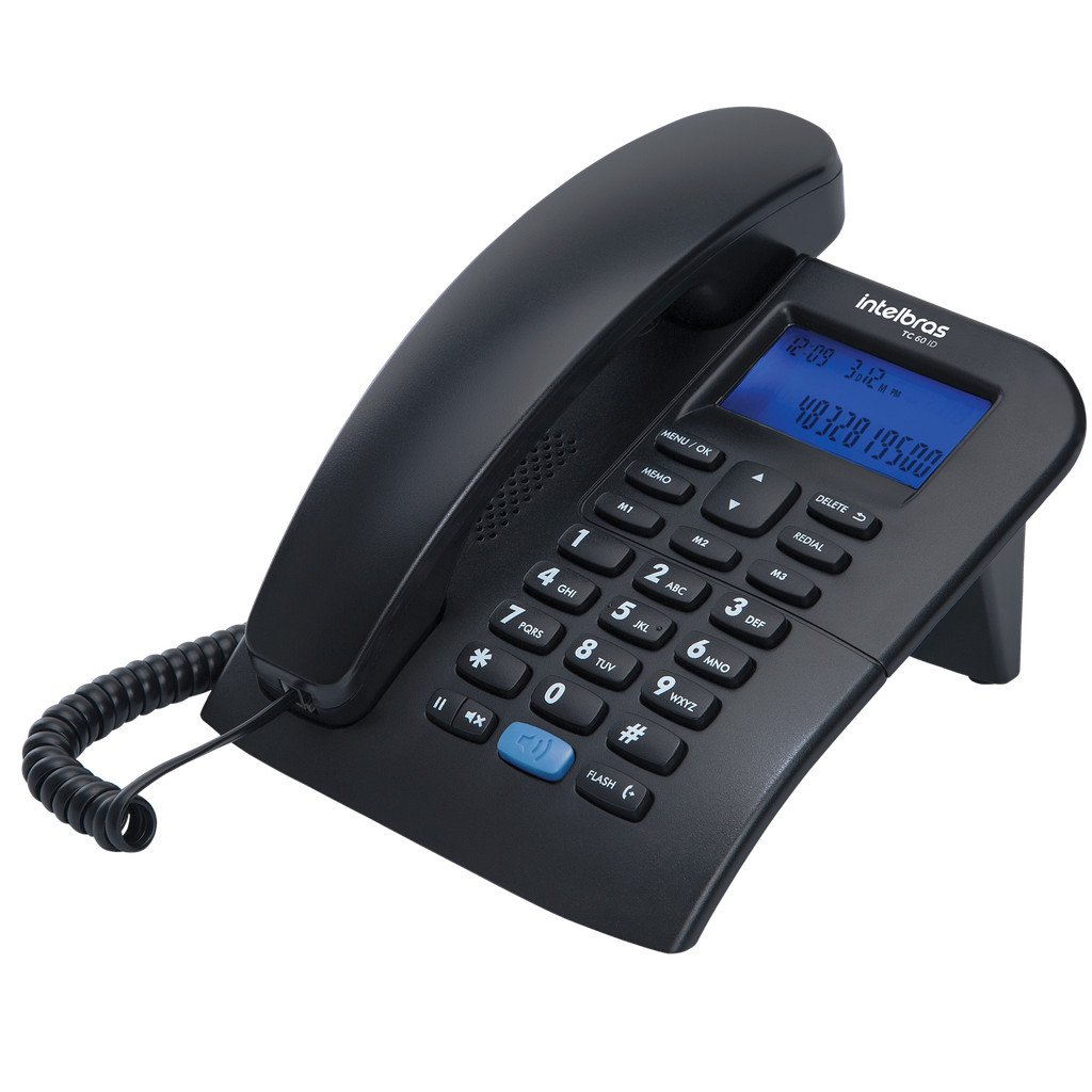 Telefone com Identificador de Chamadas TC 60 ID Preto Intelbras