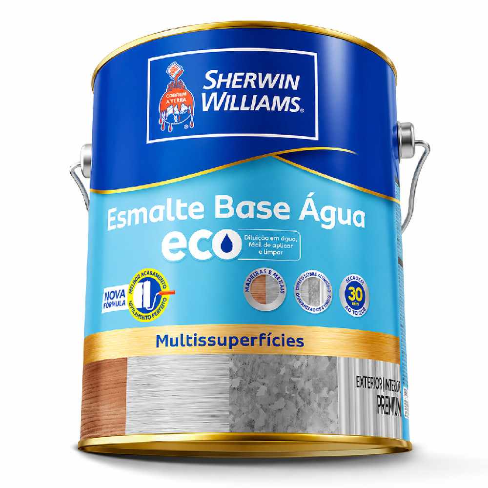 Esmalte Eco Base Água 3,6L Fosco Varias Cores Sherwin Williams