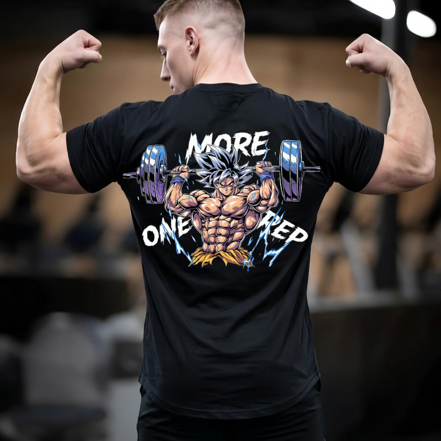 Camiseta Confortavel Para Academia Musculação Camisa Oversized Masculina Anime Estampada Estilosa Larga 