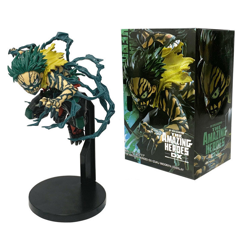 Figura de personagem do anime japonês "My Hero Academia", 21 cm de altura - Guerreiro do Chicote Negro Midoriya Izuku, E