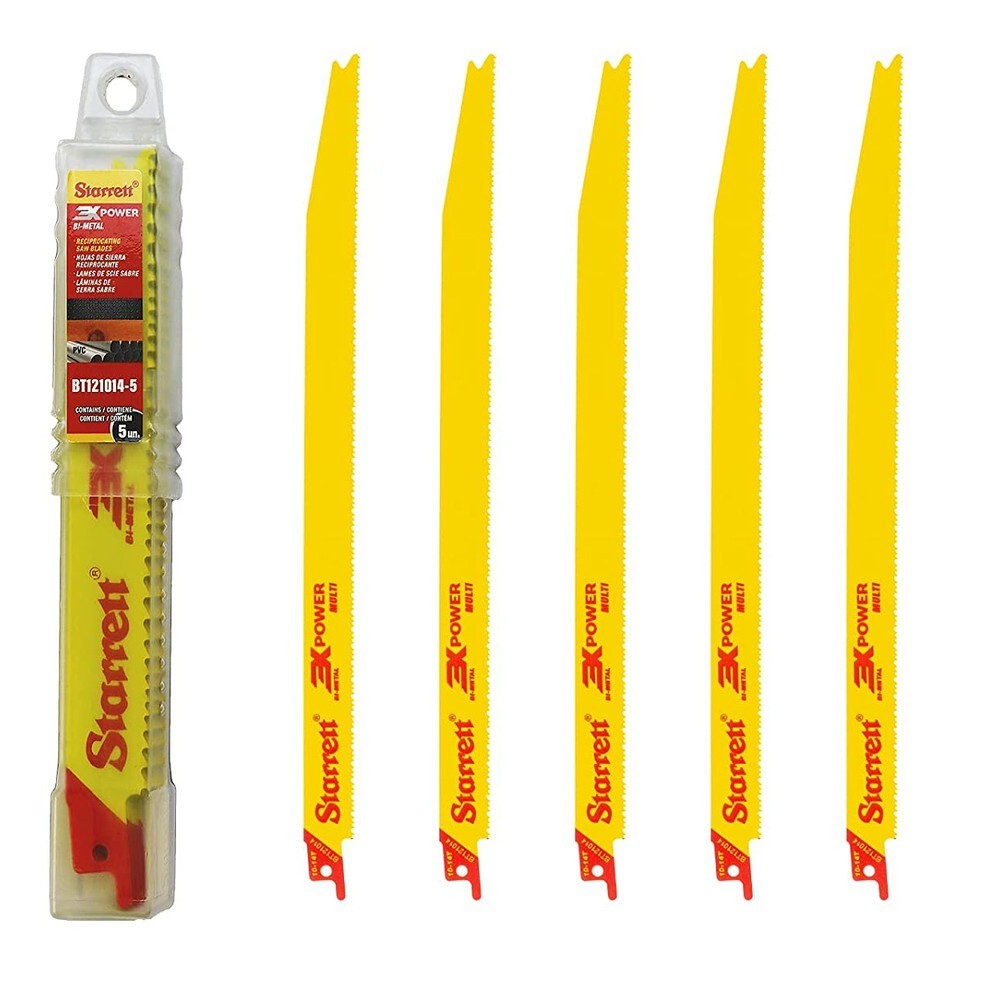 Cartela de lâmina para serra sabre 12" 14 dentes com 5 peças - Starrett