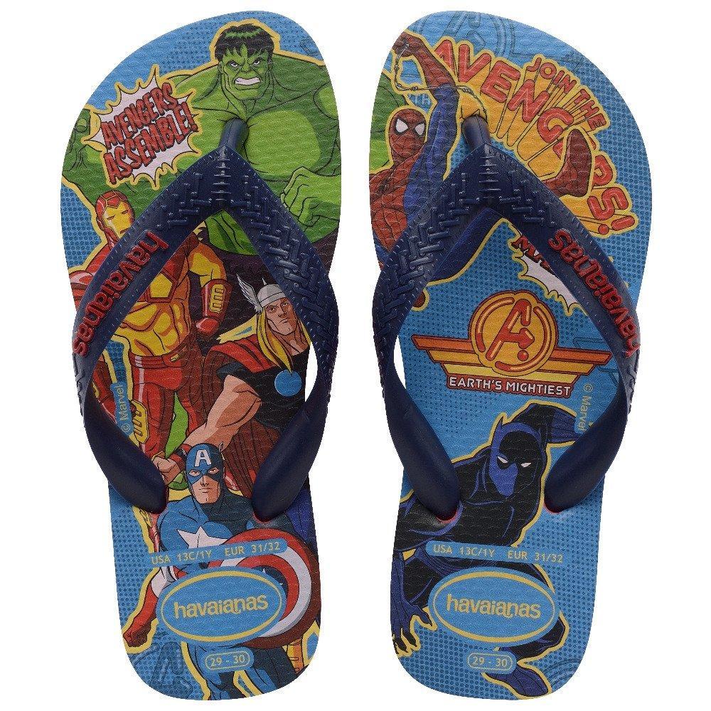 Havaianas Kids Top Marvel II Vermelho/Azul Hibisco