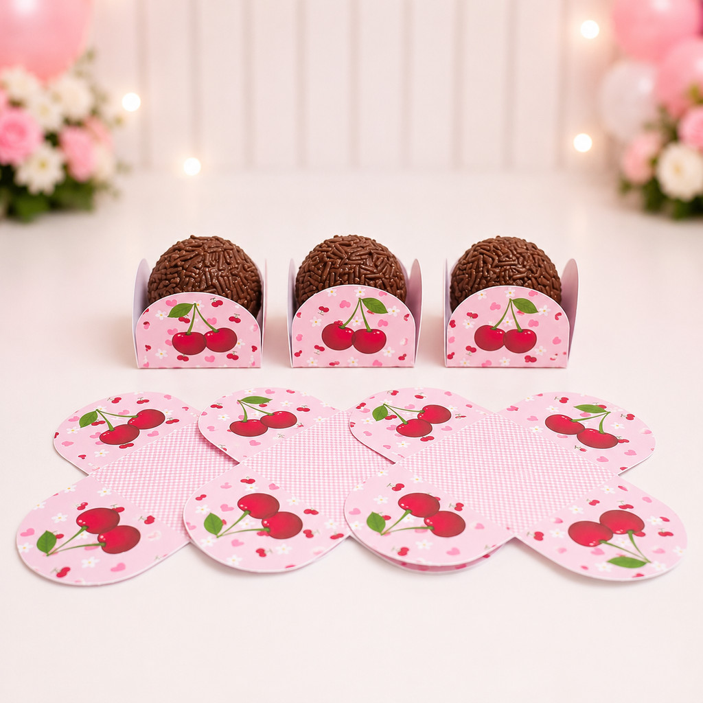 Forminhas de Doce Cereja/Cerejinha / Personalizada no tema / Lembrancinha de Festa /Aniversário