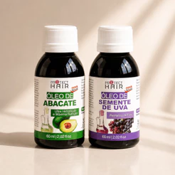 2 Óleos vegetais Capilares 60ml Protect Hair - Abacate e Semente de Uva