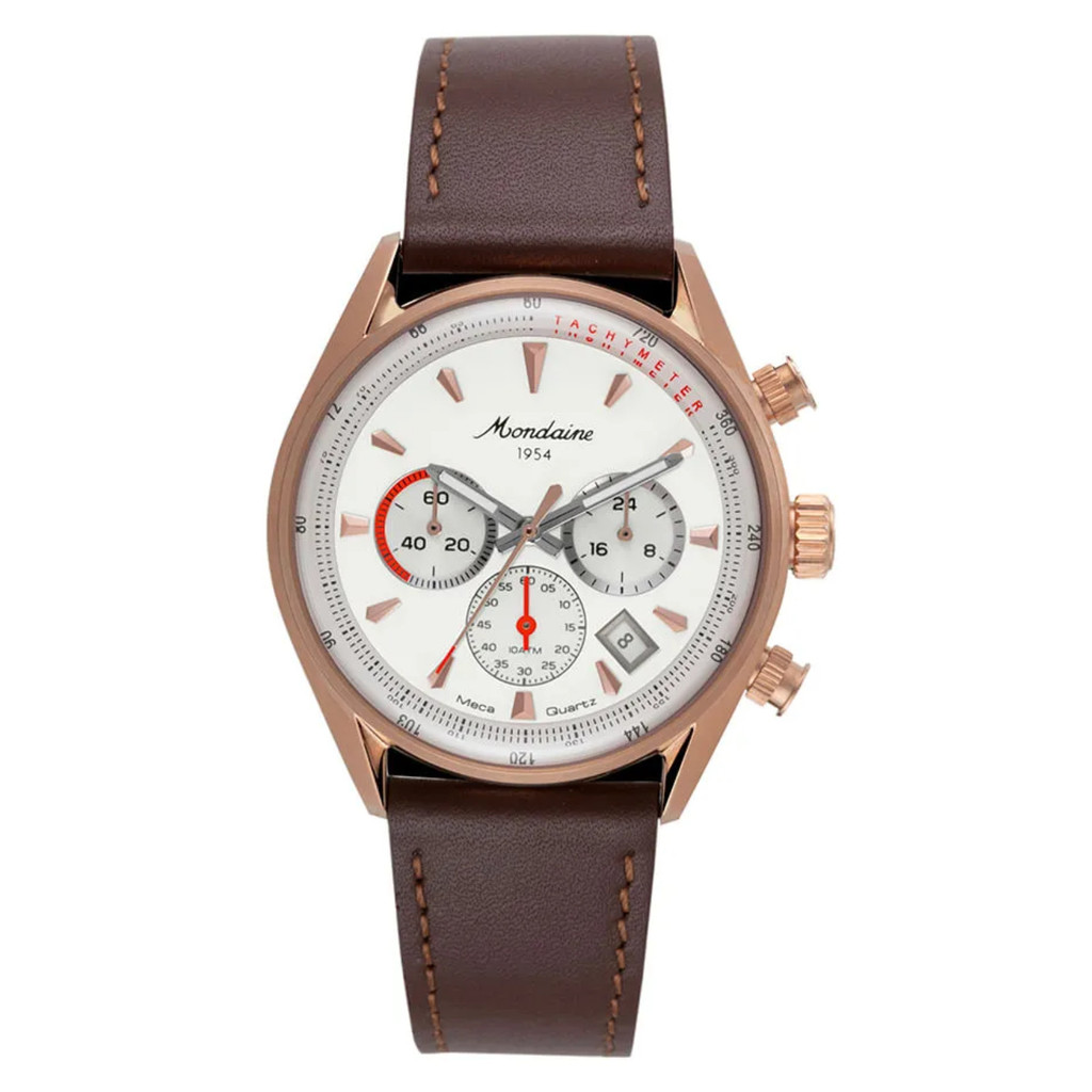 Relógio Mondaine M1 Cronógrafo 33055GPMVRC4 Edição 1954 Rose 42mm