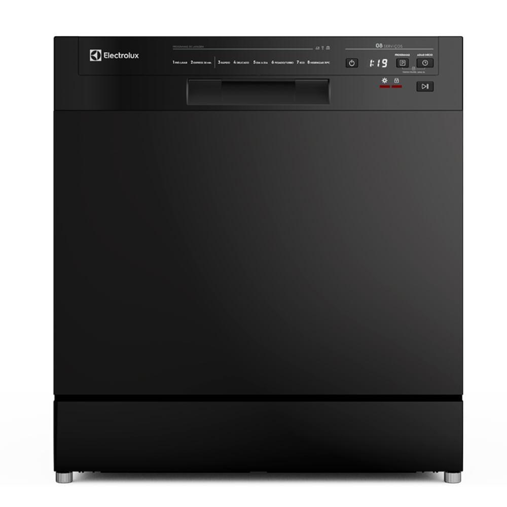 Lava-Louça Electrolux Preta com 8 Serviços, 8 Programas de Lavagem - LP08E