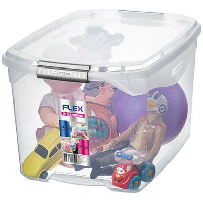 CAIXA ORGANIZADORA FLEX TRANSPARENTE 29L SR941-84 SANREMO