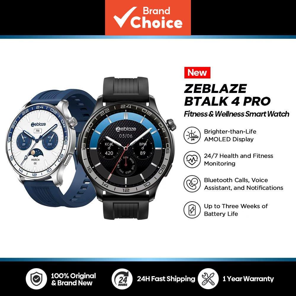 Novo Zeblaze Btalk 4 Pro Chamada De Voz Relógio Inteligente 1.43'AMOLED Tela Freqüência Cardíaca Fitness & Bem-Estar Sma