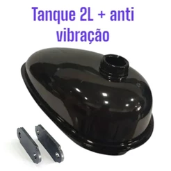 tanque 2l bicicleta motorizada 80cc universal + kit borracha