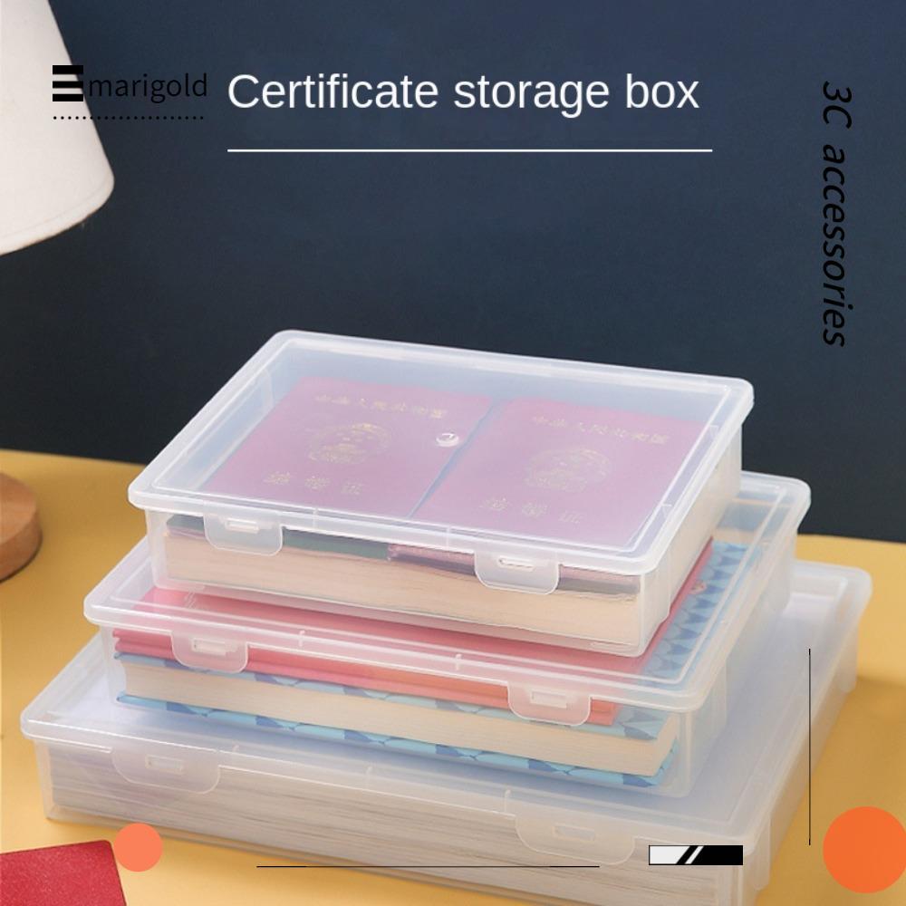 Organizador De Documentos MARIGOLD , Recipiente De Arquivo De Certificado De Formato Quadrado , Caixa Organizadora De Pl