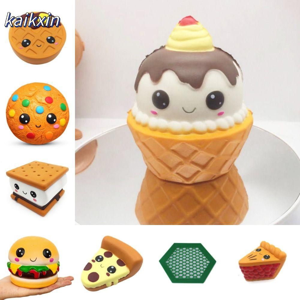 KAIKXIN Squeeze Fidget Toy , Brinquedos De Aperto De Bolo De Chocolate De Expressão Enorme , Brinquedo De Alívio De Estr