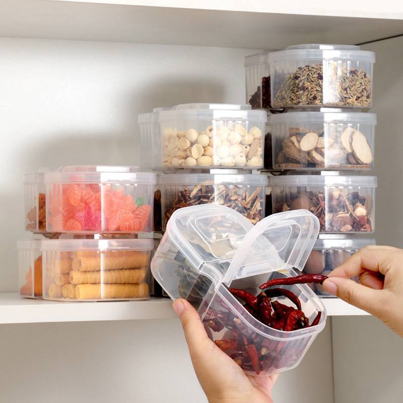 [EL-t] Recipientes Separados Para Armazenamento De Alimentos Geladeira Com Tampa , Caixa Fresca , Organizador , De Veget