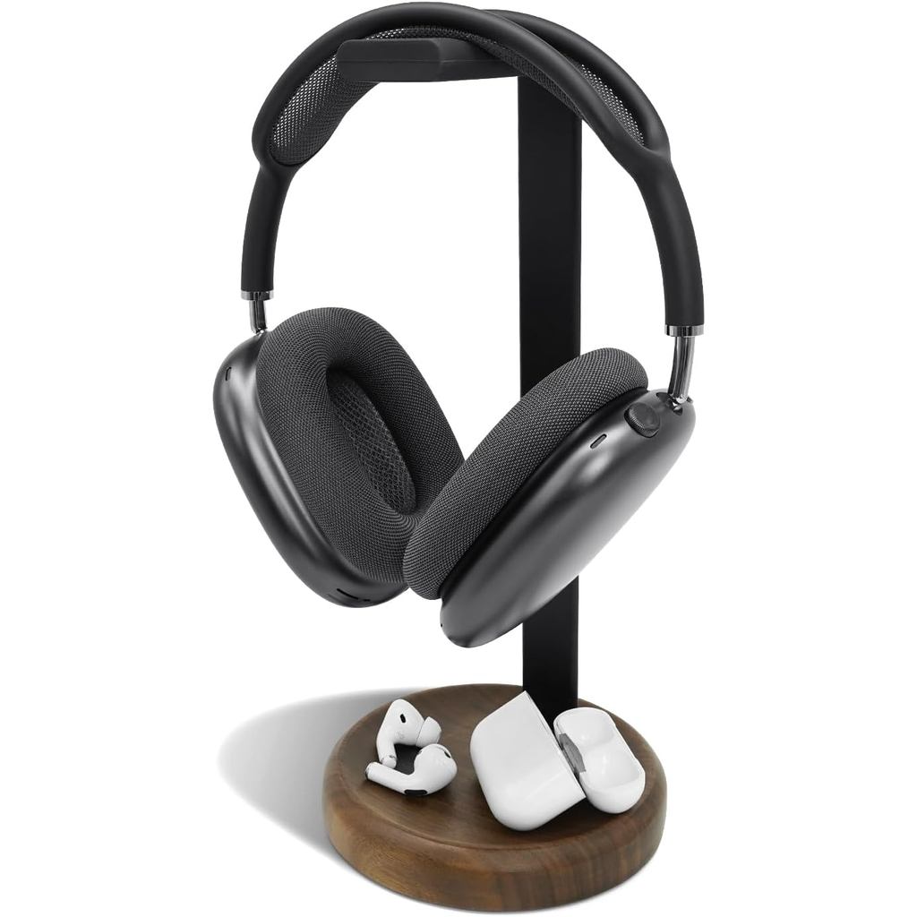 Suporte De Fone De Ouvido GEVO Para Mesa-De Madeira Com Airpods Max E Muito Mais