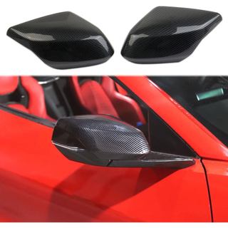 crosselec Capa Protetora de Espelho Retrovisor Lateral em Fibra de Carbono para Chevrolet Corvette C8 2020-2025