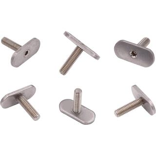 METER STAR 6 peças de Aço Inoxidável 304 com Rosca M6, Parafusos e Porcas para Trilho de Caiaque, Kit de Acessórios de M