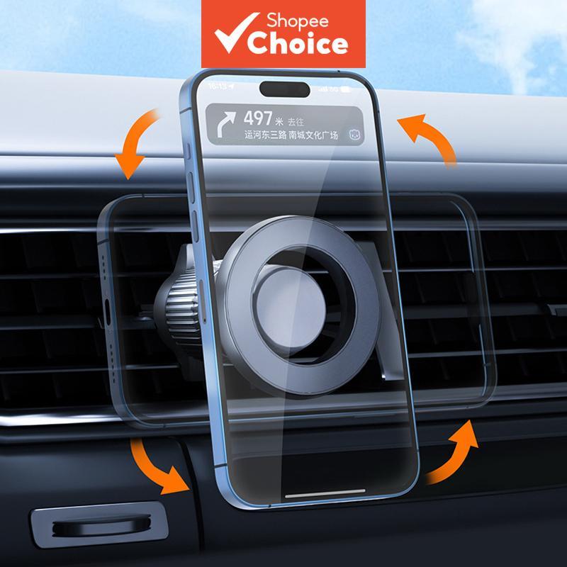 Suporte Magnético Para Telefone 360 ° Clipe De Ventilação Giratório Universal Montagem Em Carro Iphone