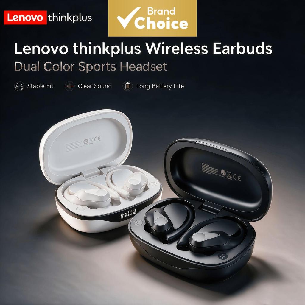 Lenovo LP75 Fones De Ouvido Bluetooth Sem Fio À Prova D'água Esportivos Para Corrida HiFi Som Estéreo ENC Chamada Com Ca