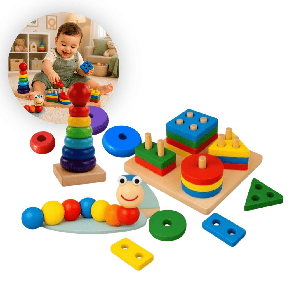 Kit Brinquedos Educativo Montessori Infantil Primeira Infância