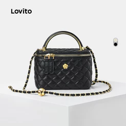 Lovito Elegante Bolsa Pequena de Ombro Tecido de Alta Qualidade Para Mulheres LR16E016