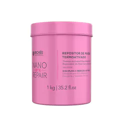 NanoBeauty BTX Booster Recuperação Termoativado Antifrizz 1Kg NanoBTX BTX Repair Repositor de Massa Richée Professional