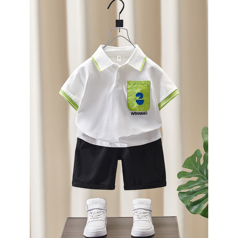 Meninos camiseta de manga curta 2026 novo estilo verão crianças estilo coreano lapela camisa polo menino bebê menino rou