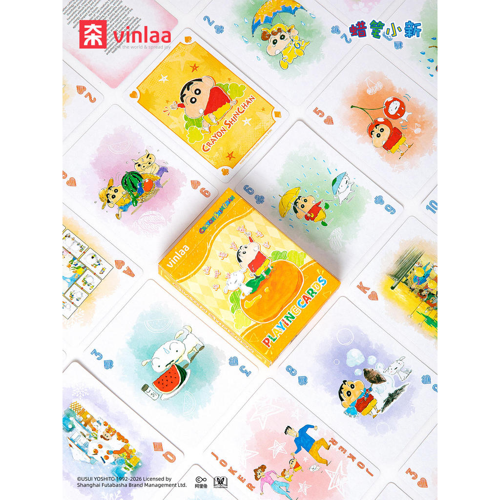 Vinlaa Crayon Shin-Chan Coleção de cartas de jogo genuínas Mercadoria Anime Presente de alto valor Brinquedo de cartão l