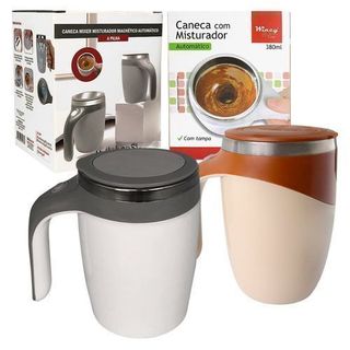 Caneca mixer elétrica inox automática 380ml Wincy 01 peça com tampa