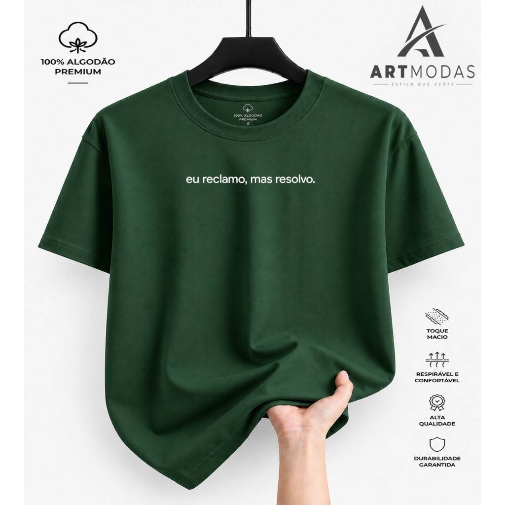 Camisa Minimalista Frase Engraçada Casual Estampada Unissex 100% Algodão Envio Rapido Alta Qualidade Confortavel