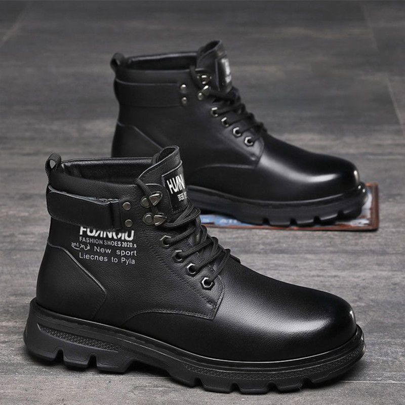Martin botas masculinas outono sapatos masculinos 2025 novo estilo botas masculinas versão coreana sapatos de cano alto
