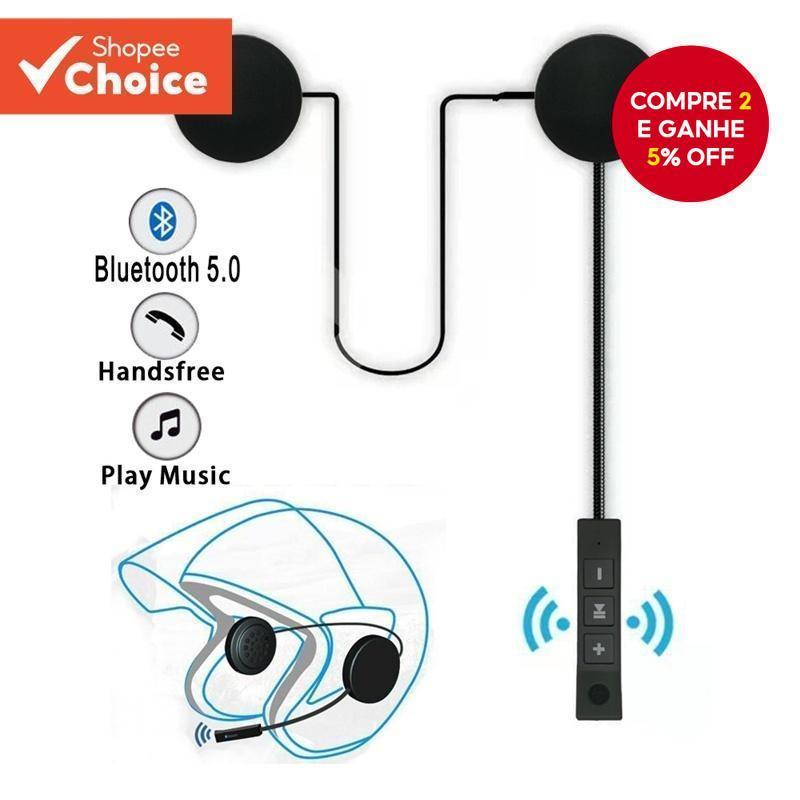 Fone De Ouvido Bluetooth Para Motocicleta BT5.0 Sem Fio Anti-Interferência Mãos-Livres