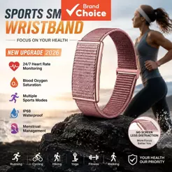 Nova pulseira inteligente 5ATM à prova d'água, monitor de frequência cardíaca/sono, 100+ esportes ao ar livre, pulseira