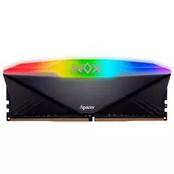 Memória DDR4 Apacer Nox, RGB, 8GB, 3200MHz, Preto, AH4U08G32C28YNBAA-1