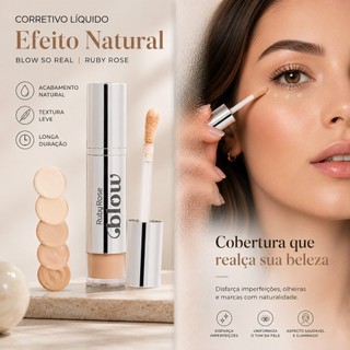 Corretivo Líquido Ruby Rose Blow So Real – Efeito Natural