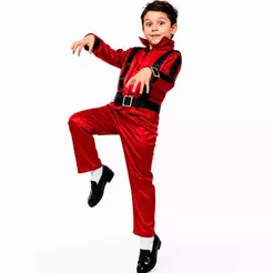 Fantasia Michael Jackson Thriller Infantil pra Menino de Luxo Com Jaqueta e Calça