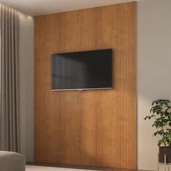 Painel Ripado em Placa 2,85x12,2 (2,94m²) Poliestireno Cumaru