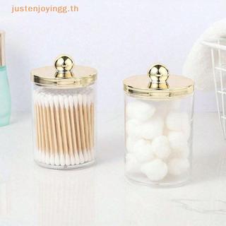 { JJTH } Suporte Qtip À Prova De Choque , Caixa De Armazenamento De Almofadas De Bola De Cotonete De Algodão De Plástico